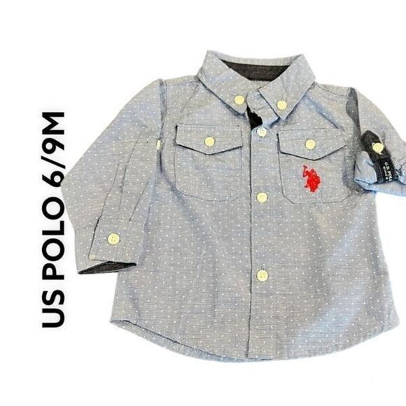 Ralph Lauren baby button up shirts 6-9M - Picture 1 of 6